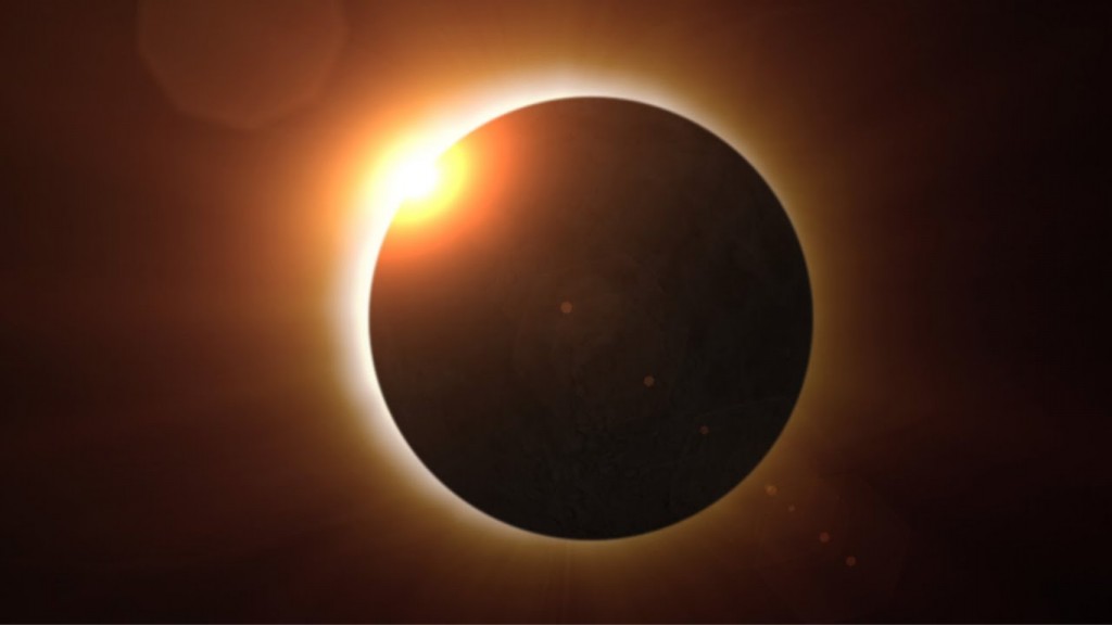 Espectacular vista del eclipse desde el espacio